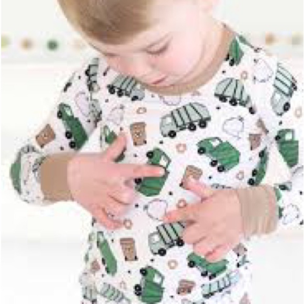 Caden Lane trash truck bamboo pajamas 3T